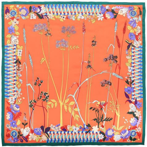 Oranje zijden sjaal Dames