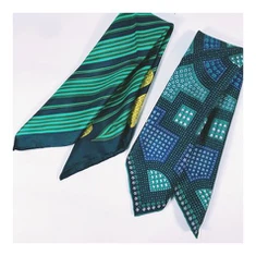 Pastorale bloem Groene zijden sjaalsjaals